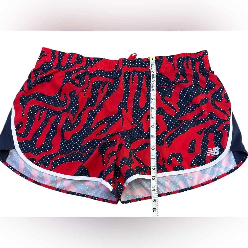 NWOT, New Balance, Accelerate 2.5” Printed Running Shorts, Size XL, Navy & Red - Picture 9 of 11